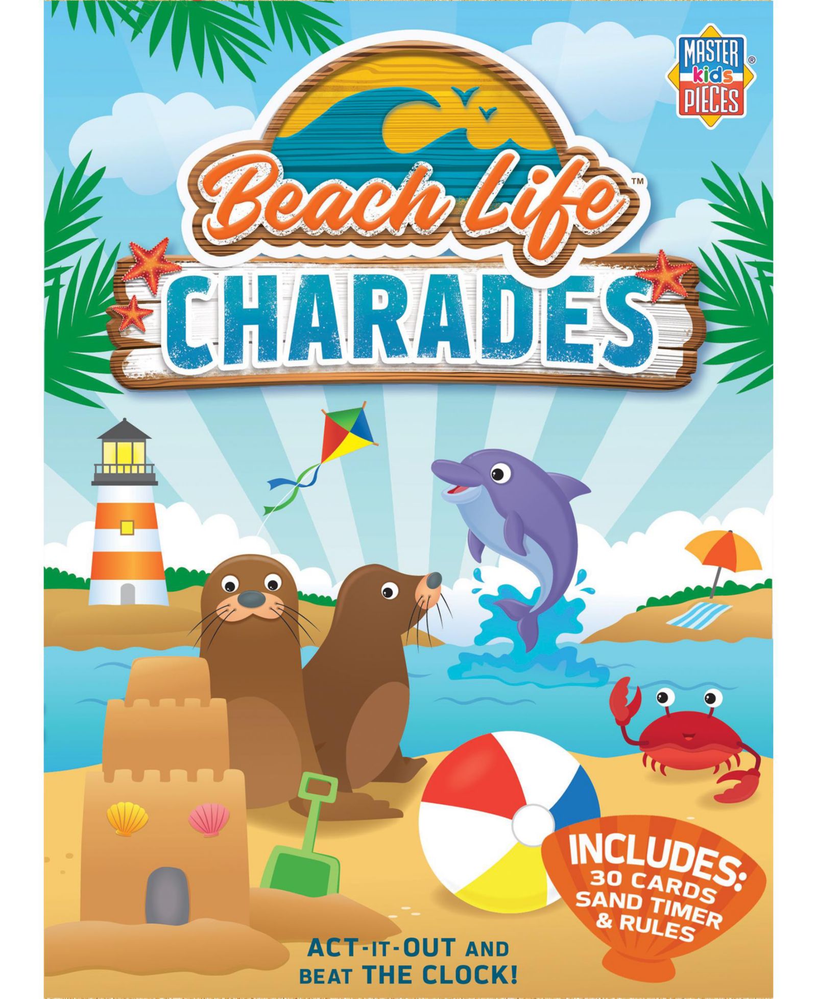 MasterPieces настольная игра Charades Beach Life для детей и семей
