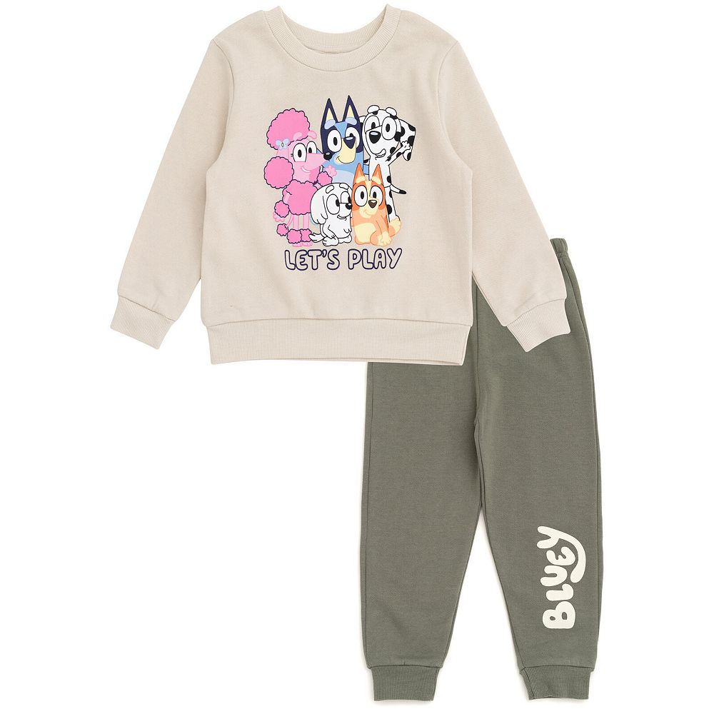 Bluey Boys' 5 - 12 2-Piece Fleece Sweatshirt and Pants Set