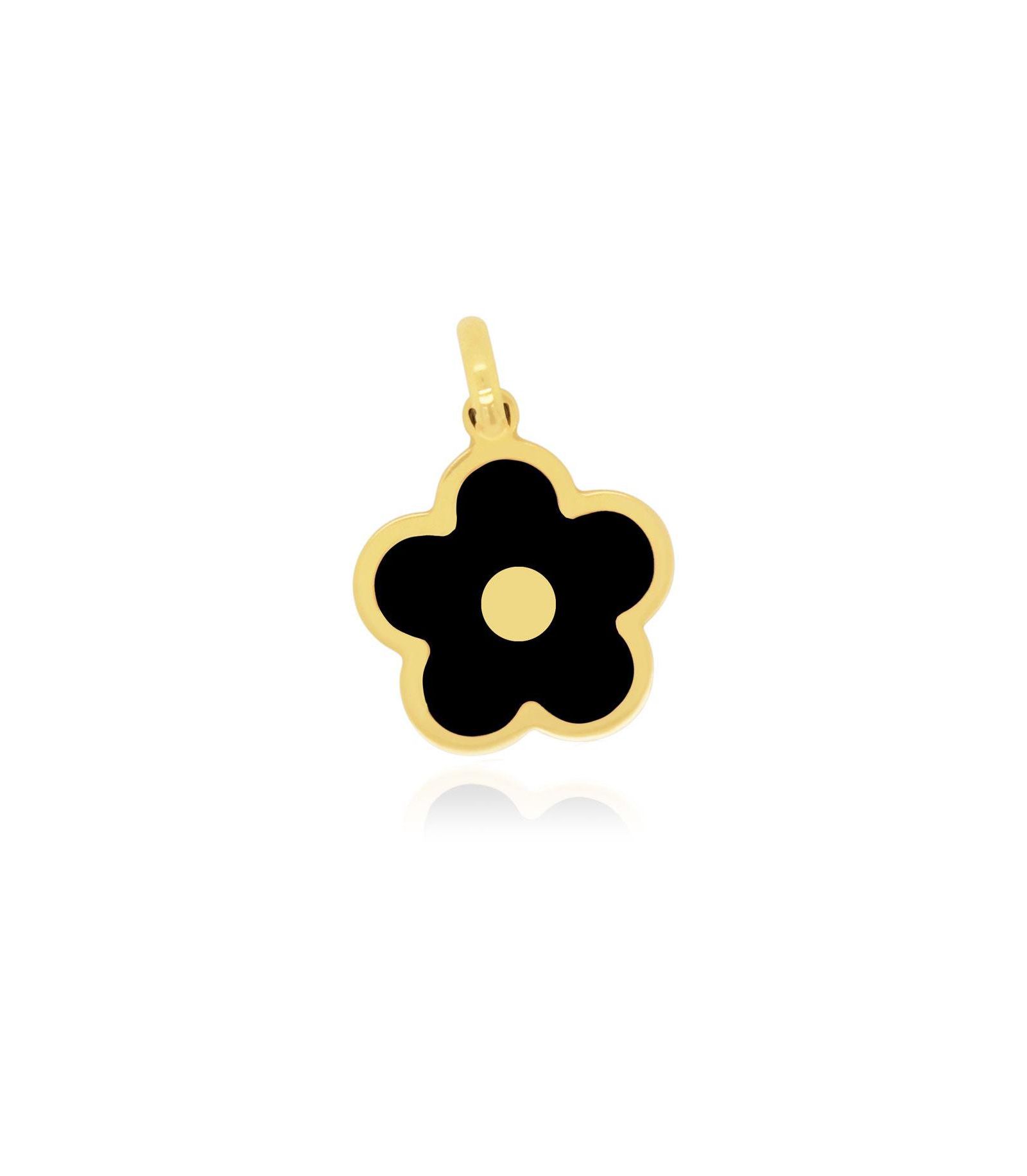 Подвеска The Lovery Onyx Cherry Blossom Charm 14K Gold