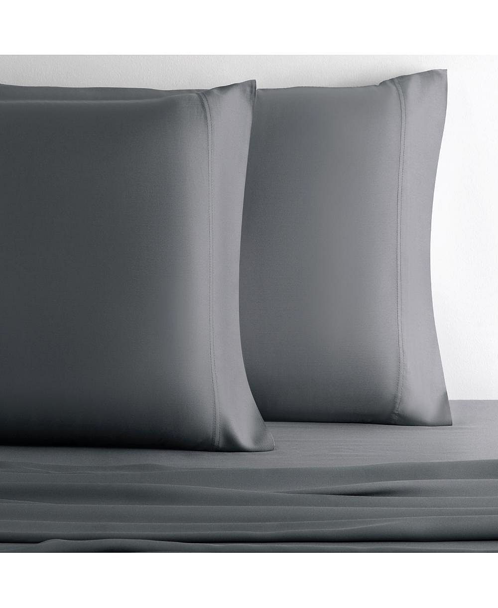 Cariloha Retreat 2-Piece Sateen Pillowcase Set | Laguna Blue |Standard | Lyocell Material | Breathable, Corner Straps, Extra soft and Cooling