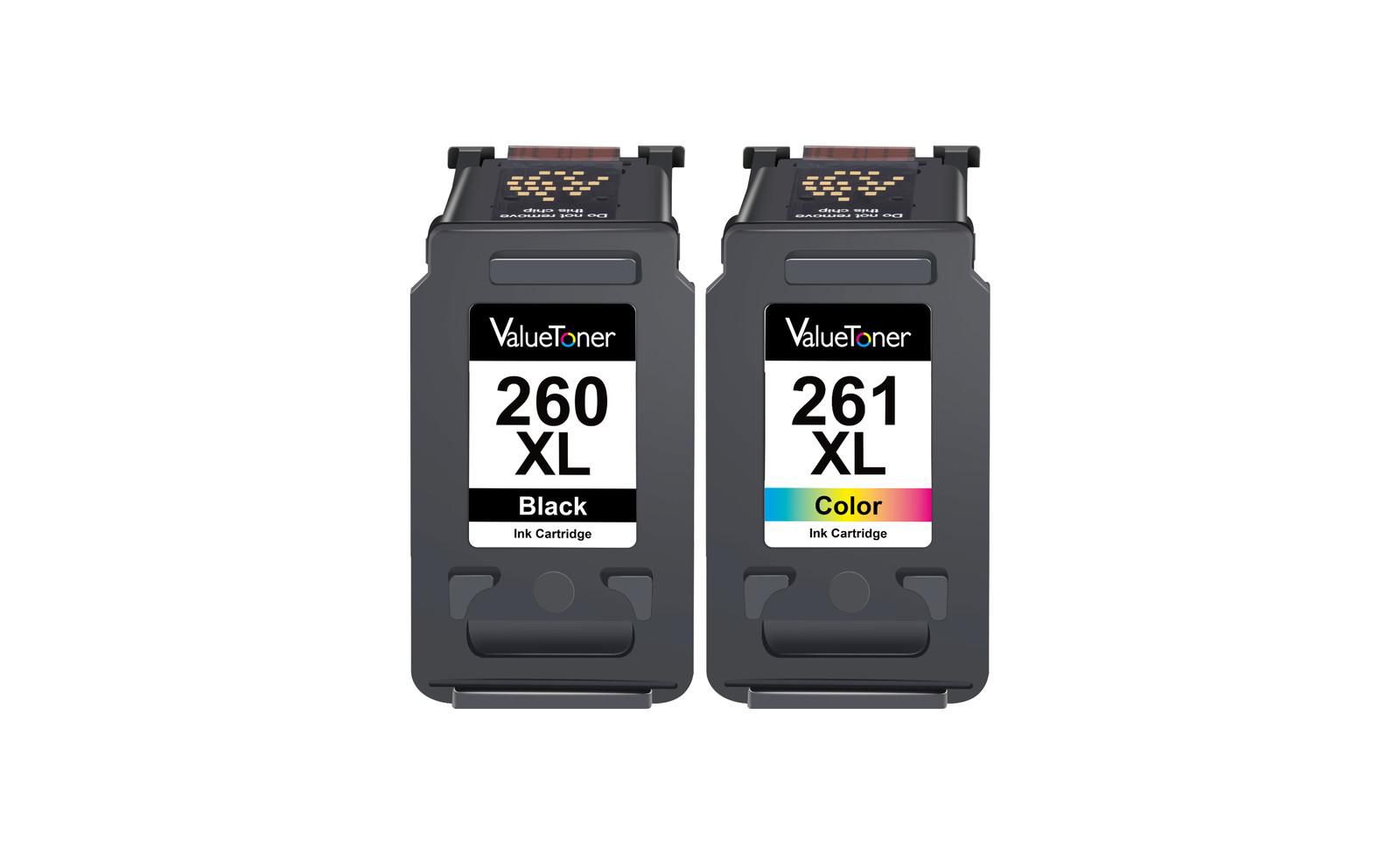 Valuetoner 260XL/261XL Remanufactured High-Yield Ink Cartridge 2-Pack for Canon TS6420, TS6420a, TR7020, TR7020a