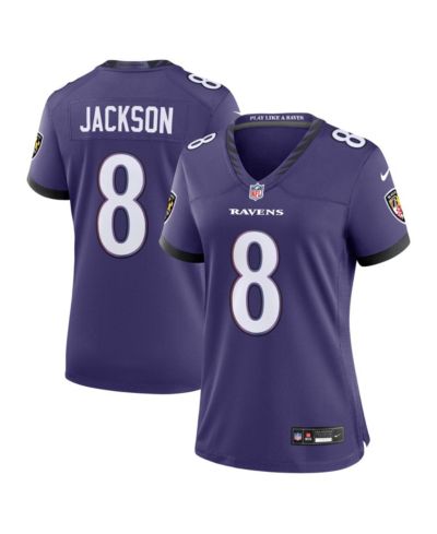 Женская игровая джерси Nike Lamar Jackson, фиолетовая, Baltimore Ravens