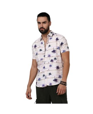 Campus Sutra рубашка Desert Palm, цвет слоновой кости, Мужская