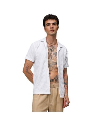 Мужская рубашка Campus Sutra Chalk White Creased-Check