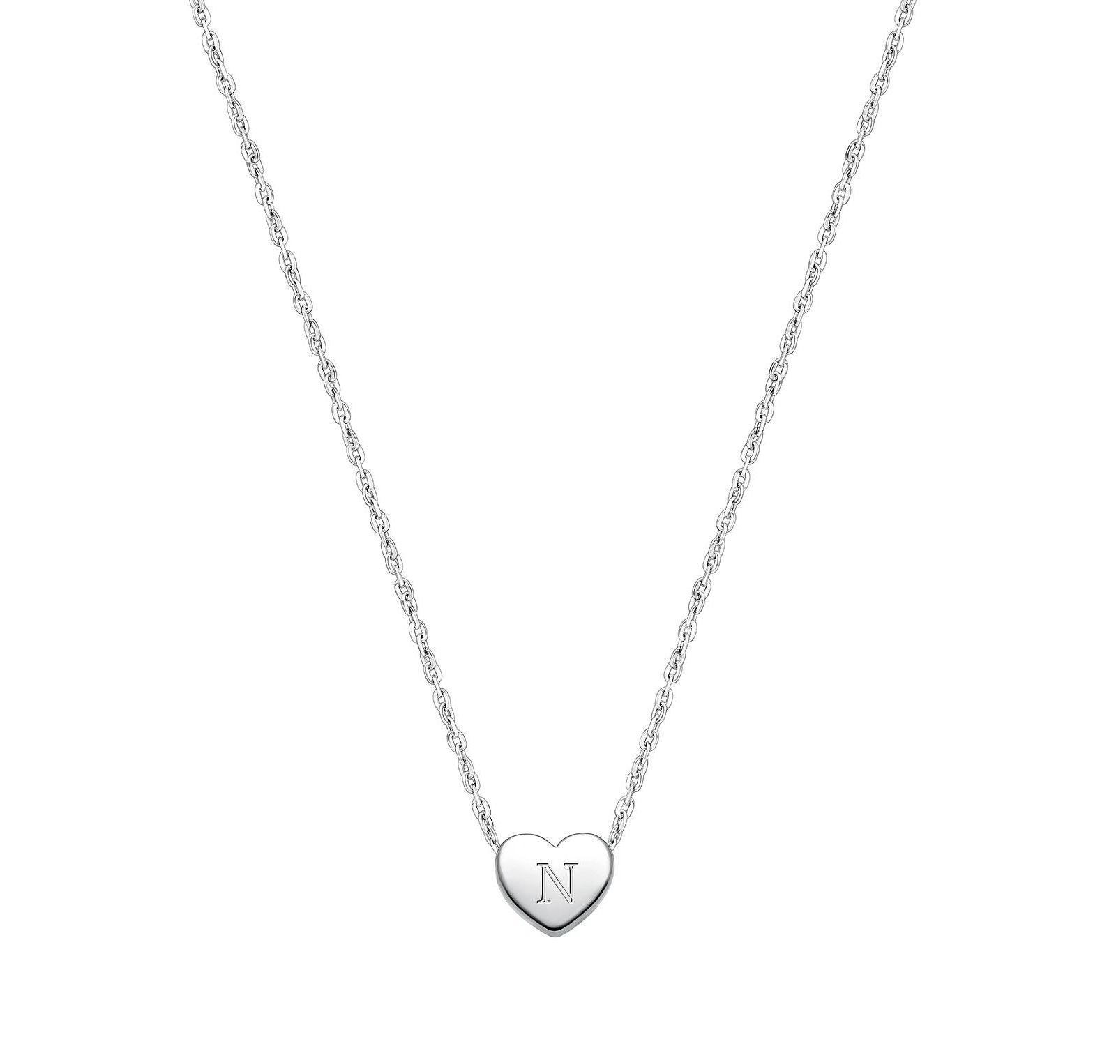 Мини-подвеска Tiny Blessings Sterling Silver Mini Sliding Heart с гравировкой инициалов