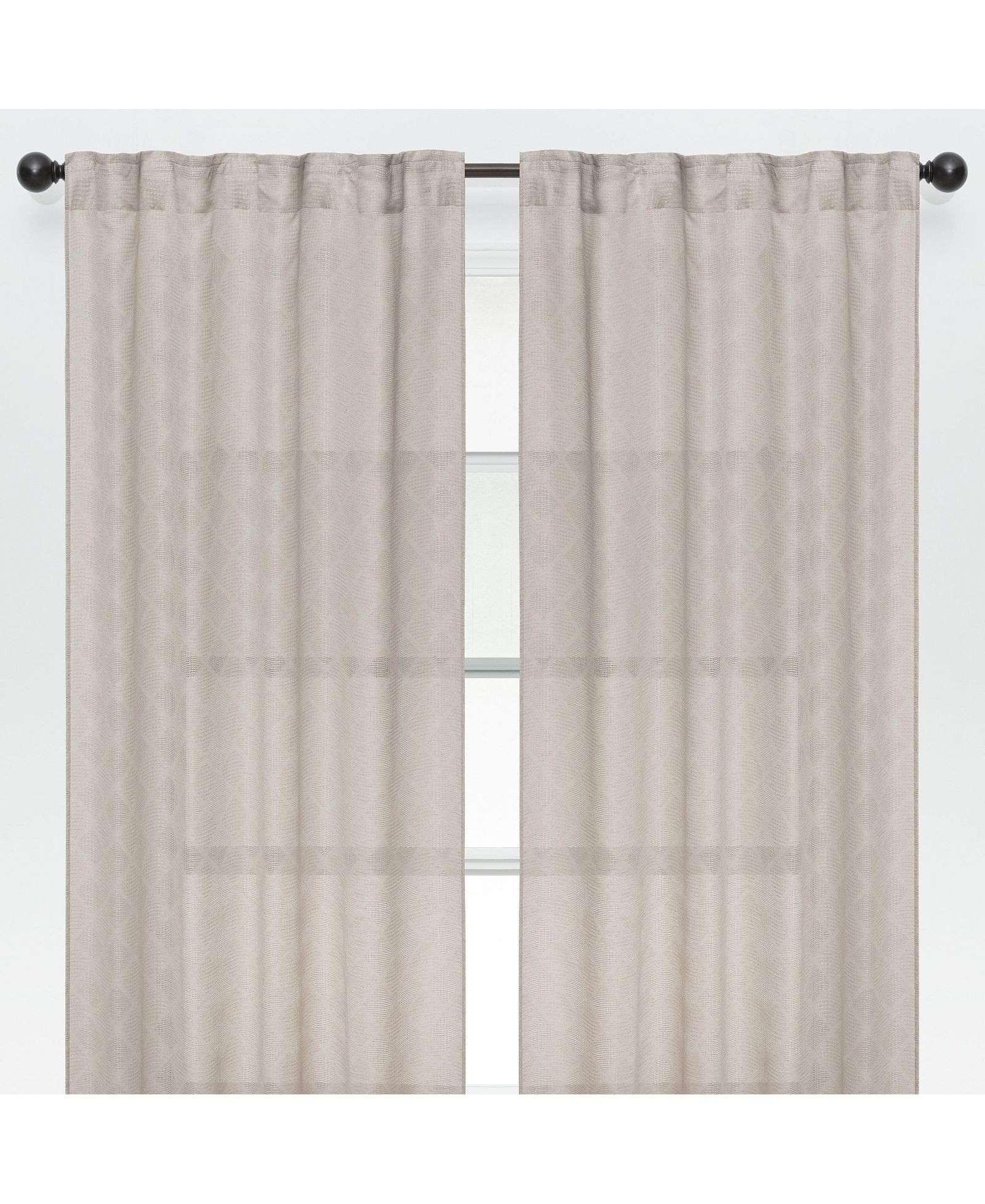 Полупрозрачные шторы Chanasya Premium Diamond Textured Semi Sheer Curtain Panels