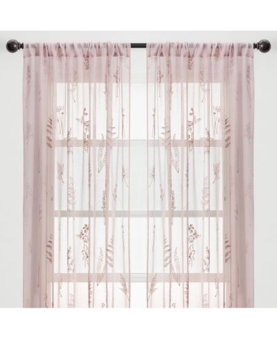 Chanasya Premium Diamond Textured Semi Sheer Curtain Panels
