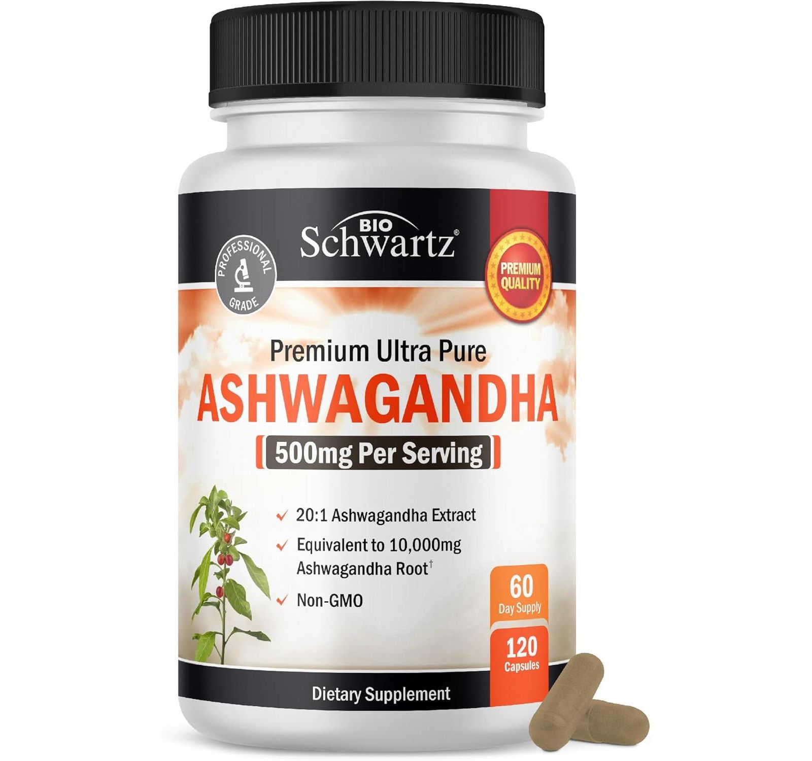 Добавка BioSchwartz Ashwagandha Capsules 500mg 120ct