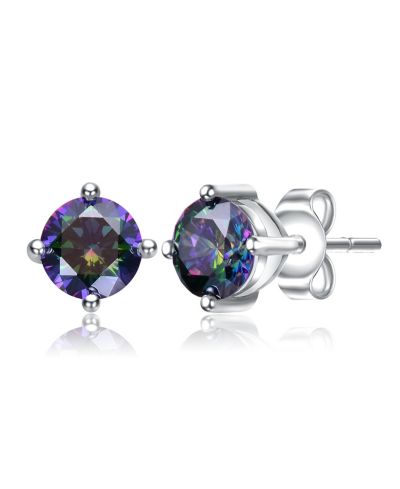 GiGiGirl Серьги-гвоздики Sterling Silver 4MM Solitaire