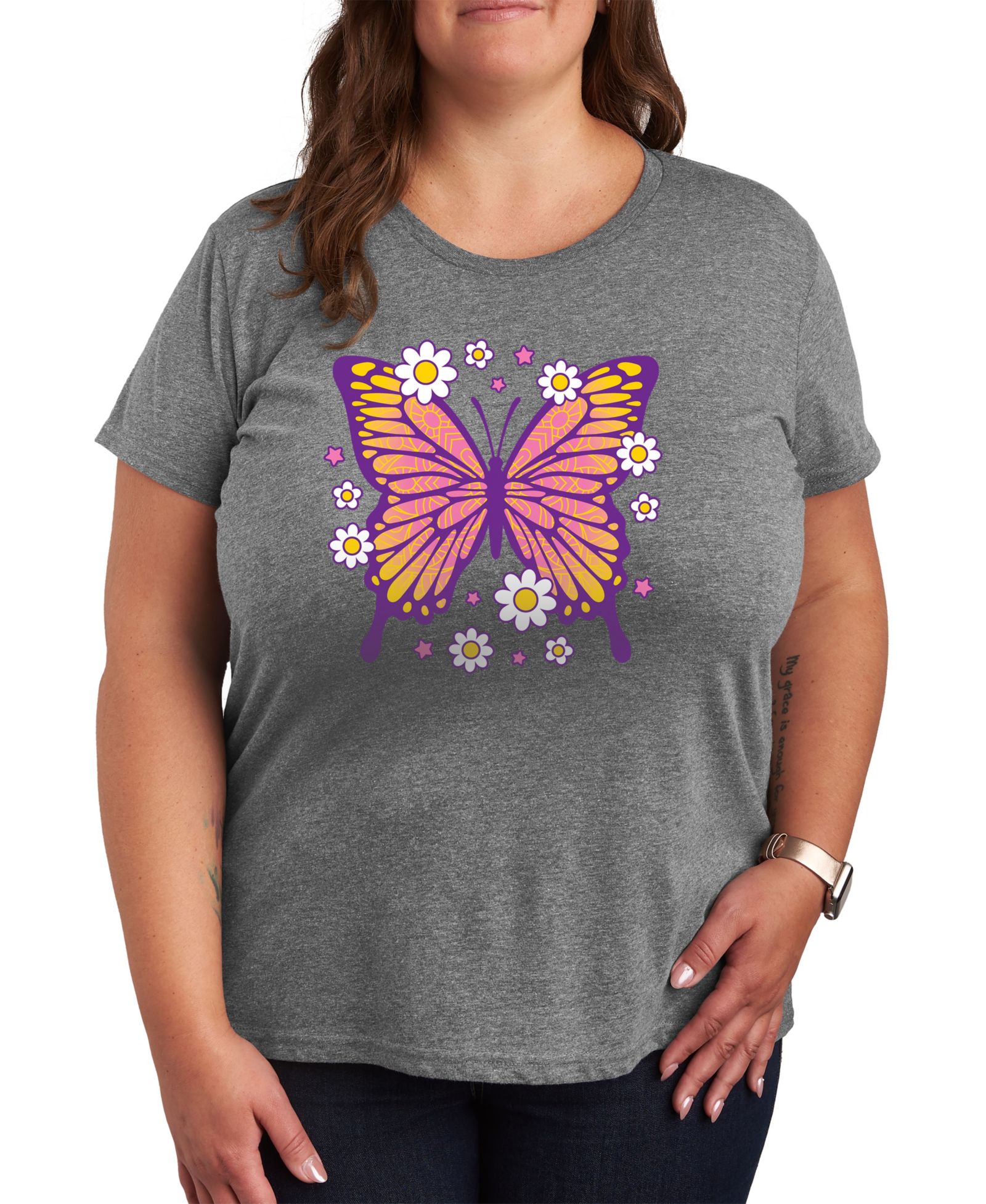 Футболка Hybrid Apparel Plus Size Butterfly Graphic