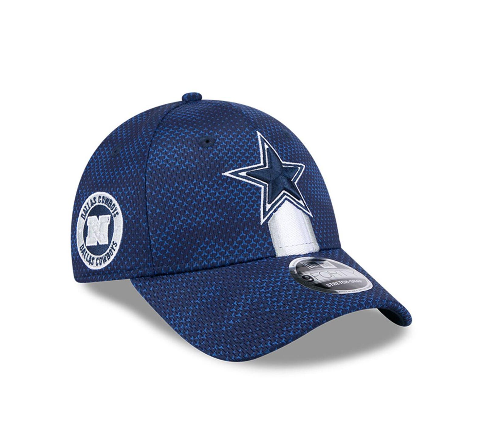 Мужская кепка New Era Navy Dallas Cowboys 2024 Sideline 9FORTY Stretch-Snap