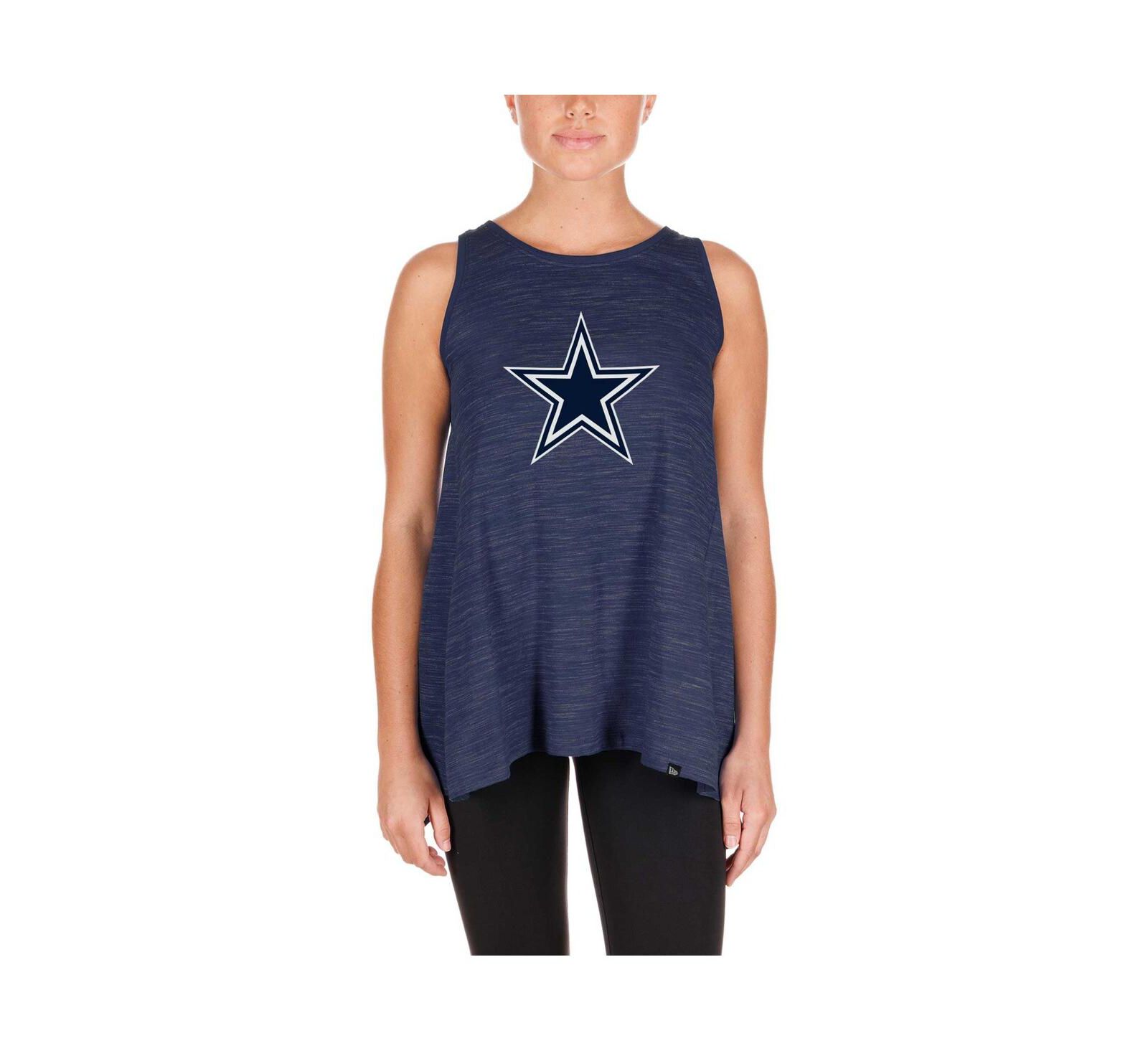 Женская спортивная майка New Era Navy Dallas Cowboys Plus Size Space Dye Active
