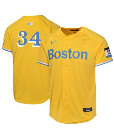 Детская हेल्ersey Nike Big Boys and Girls David Ortiz Gold Boston Red Sox City Connect Limited Player