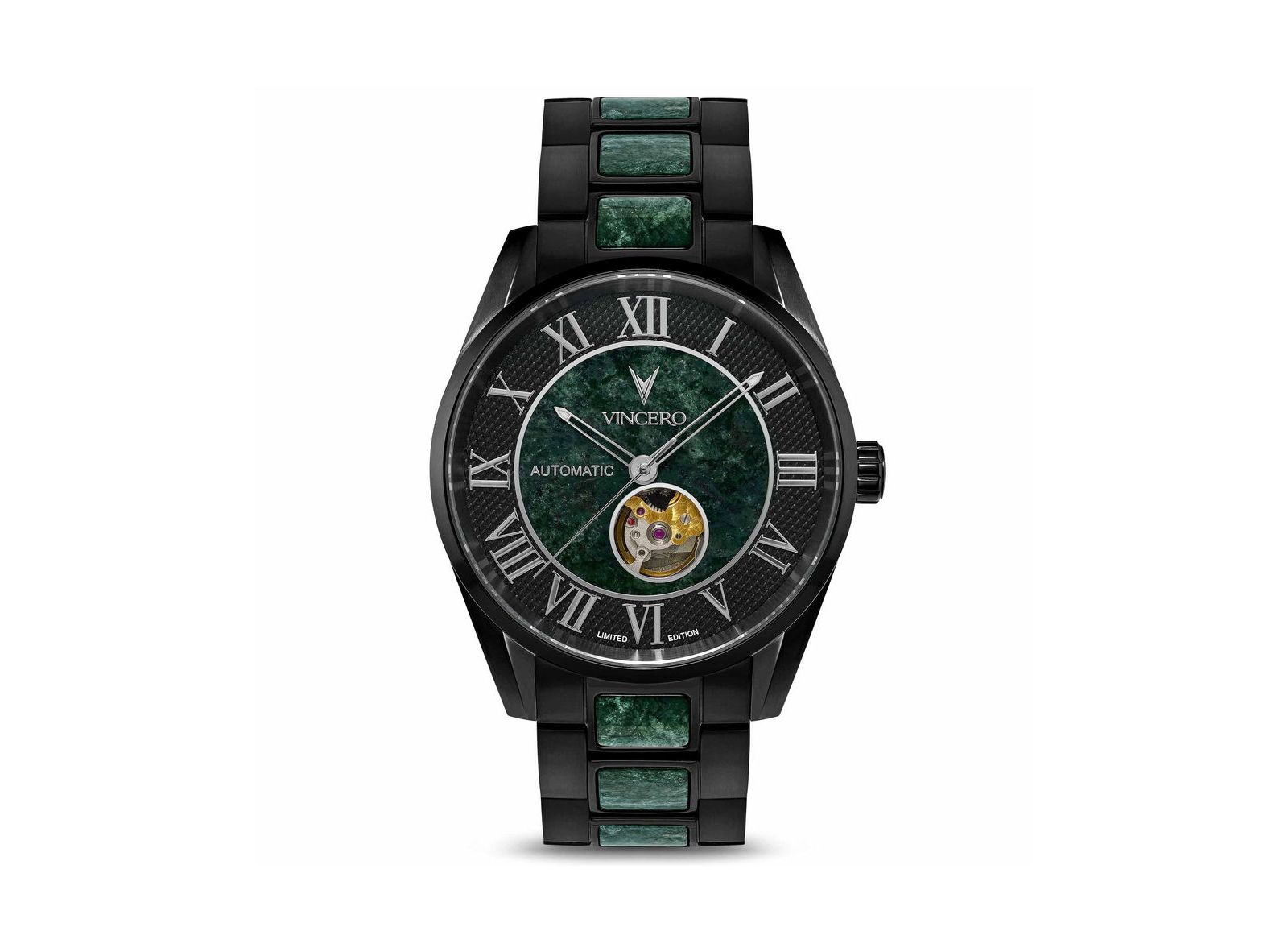 Vincero Mens Marble Automatic Watch with Italian Marble Inlay