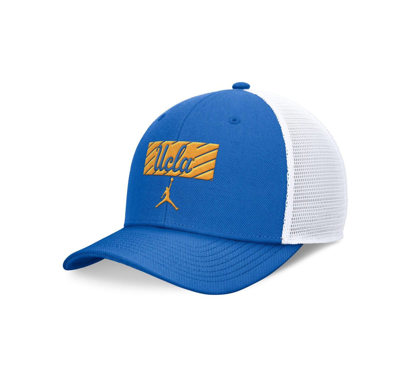 Jordan Мужская кепка Trucker Adjustable UCLA Bruins 2024 Sideline сине-белого цвета