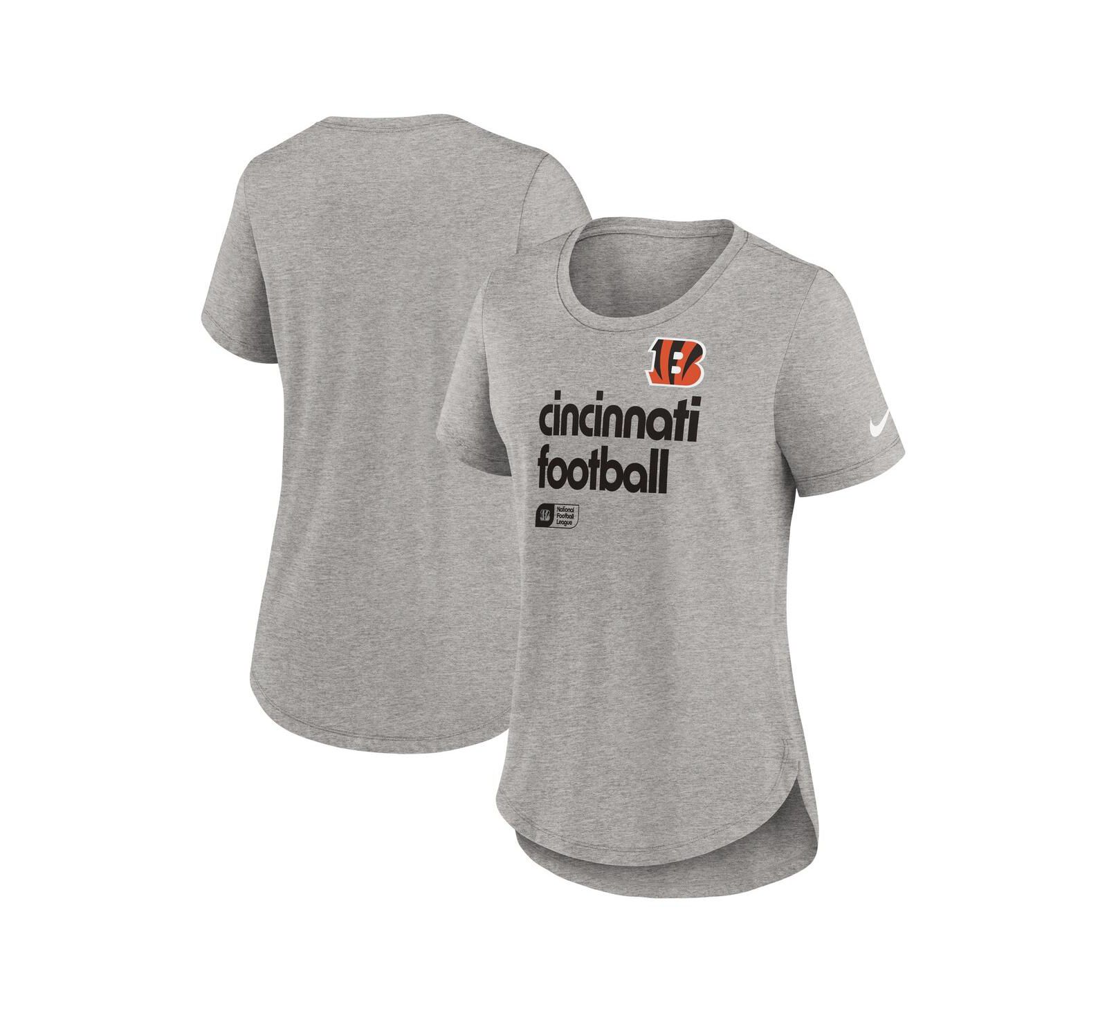 Nike Women's Heather Gray Cincinnati Bengals Fashion Tri-Blend T-Shirt