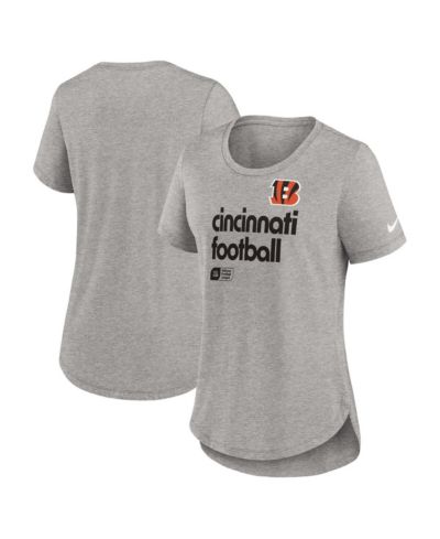 Nike Женская футболка Cincinnati Bengals Heather Gray Tri-Blend