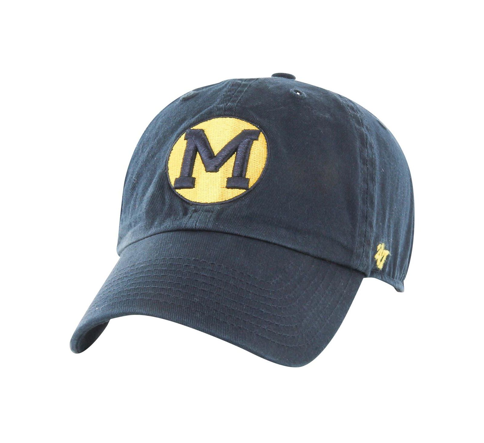 Мужская кепка '47 Brand Navy Michigan Wolverines Vault Clean Up Adjustable