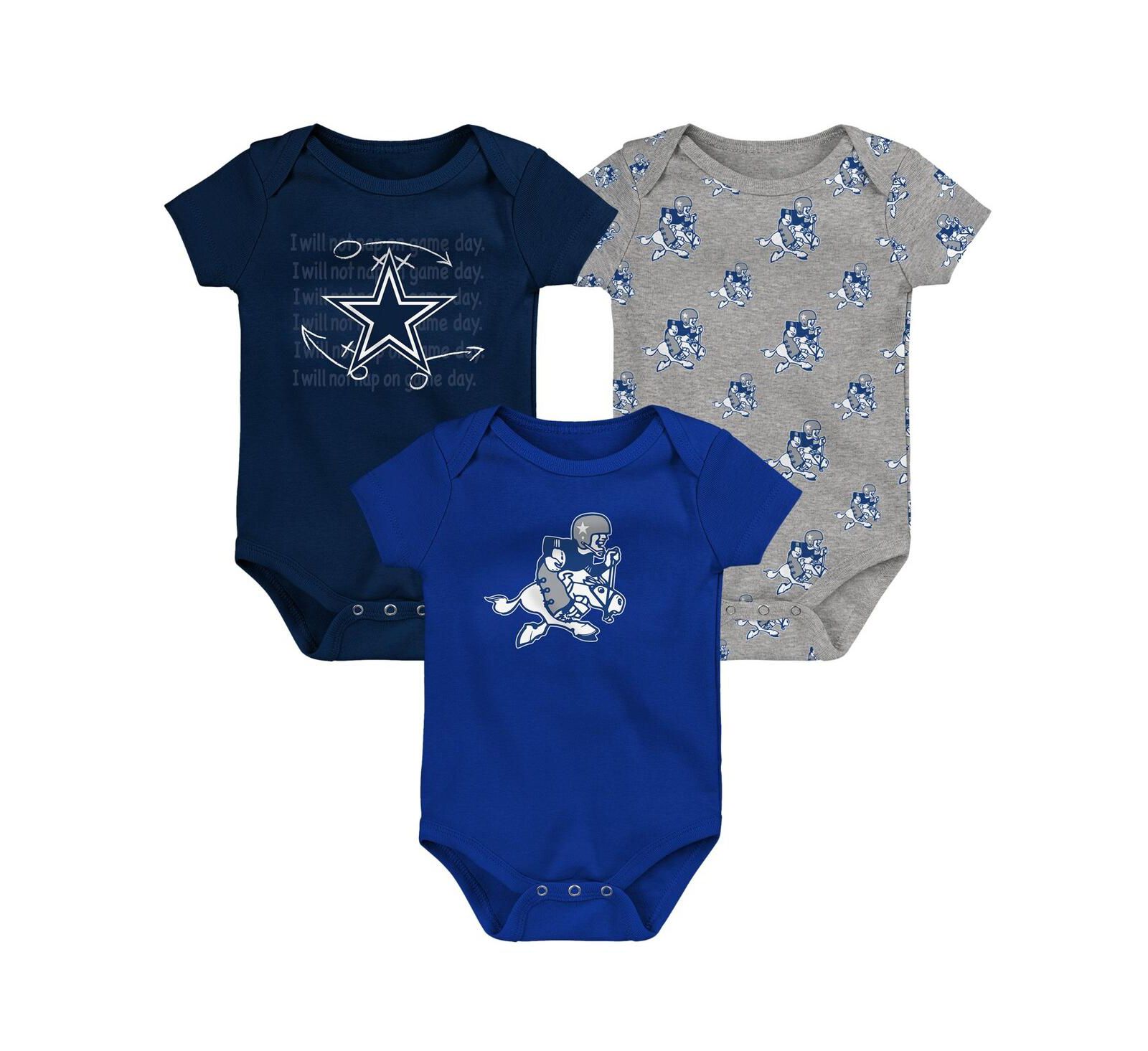 Outerstuff Baby Dallas Cowboys Team Starter 3-Pack Bodysuit Set