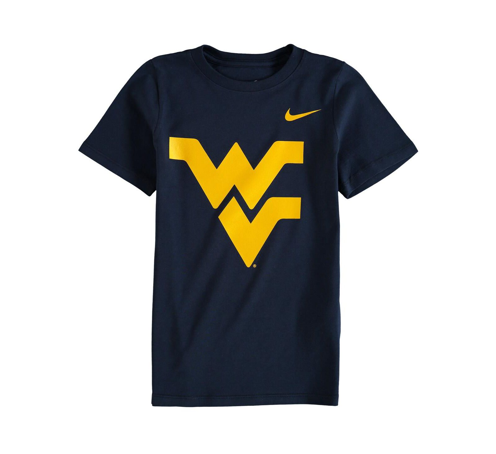 Детская футболка Nike Little Boys and Girls Navy West Virginia Mountaineers с логотипом