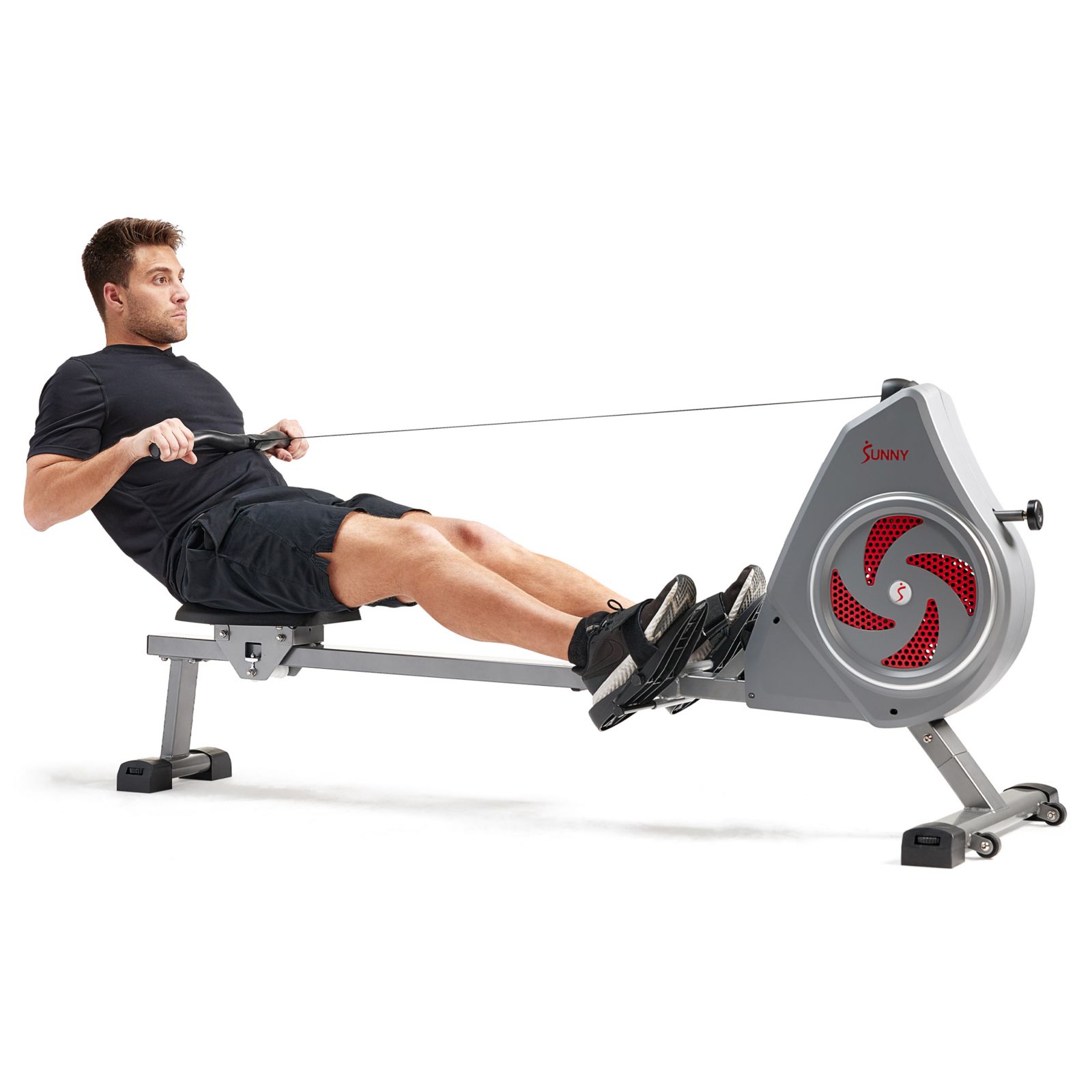Sunny Health & Fitness Dynamic Air Rowing Machine with Exclusive SunnyFit App Enhanced Bluetooth Connectivity