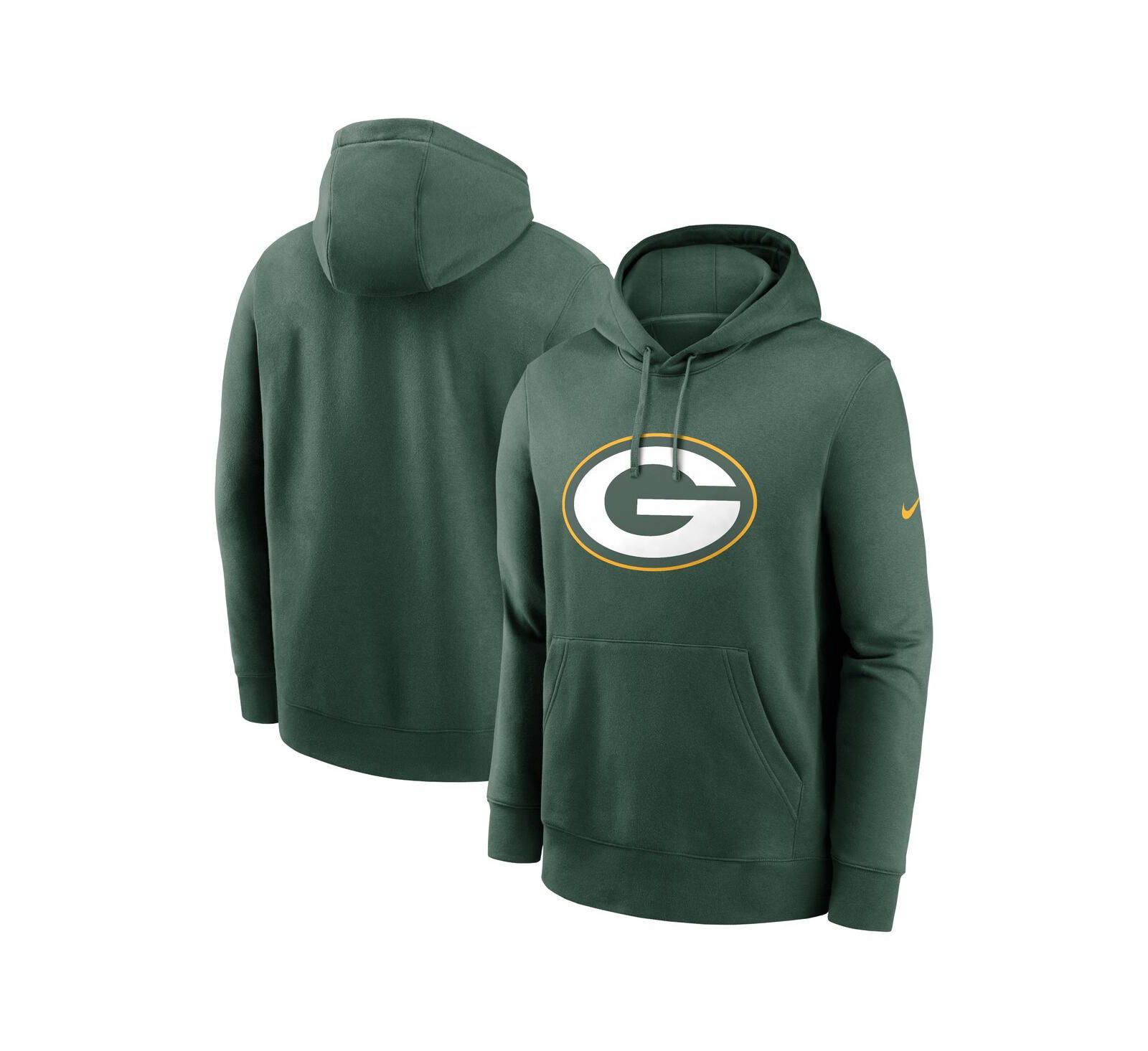 Nike Мужской худи с логотипом Green Bay Packers в зеленом цвете