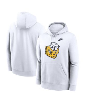 Nike Мужское белое худи Michigan Wolverines Legacy Logo Club Fleece