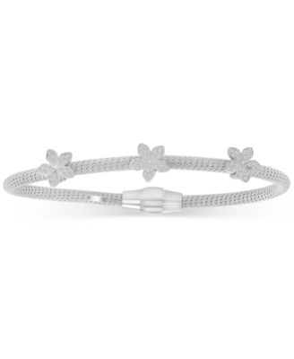 Macy's Cubic Zirconia Charm Bracelet in Sterling Silver