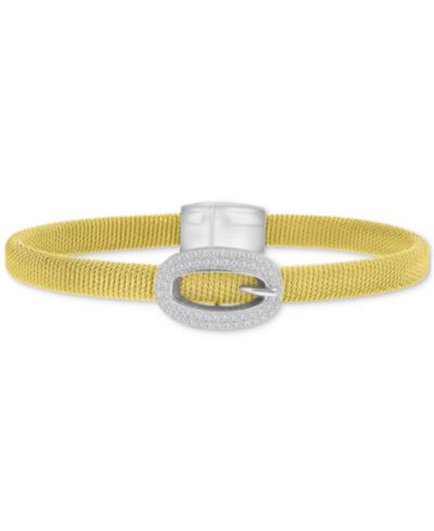 Браслет Macy's Cubic Zirconia Buckle Charm из стерлингового серебра