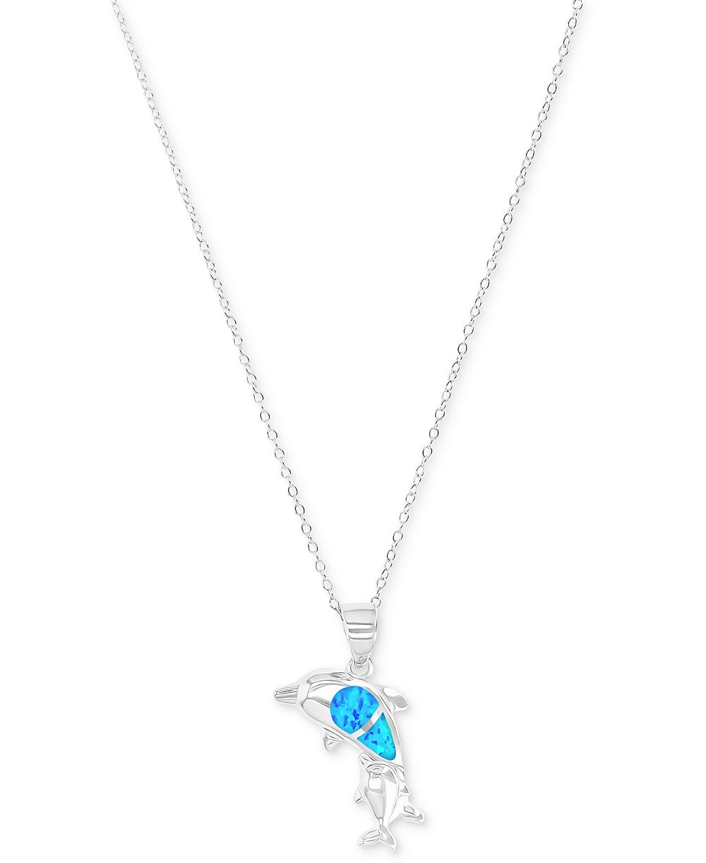 Подвеска Macy's Opal (5X3MM) Dolphin