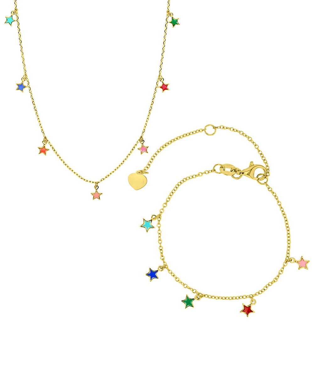 Набор из 2-х колье и браслетов 14k Yellow Gold