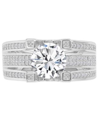 Кольцо Macy's с цирконием (3.46 ct.t.w.) из стерлингового серебра