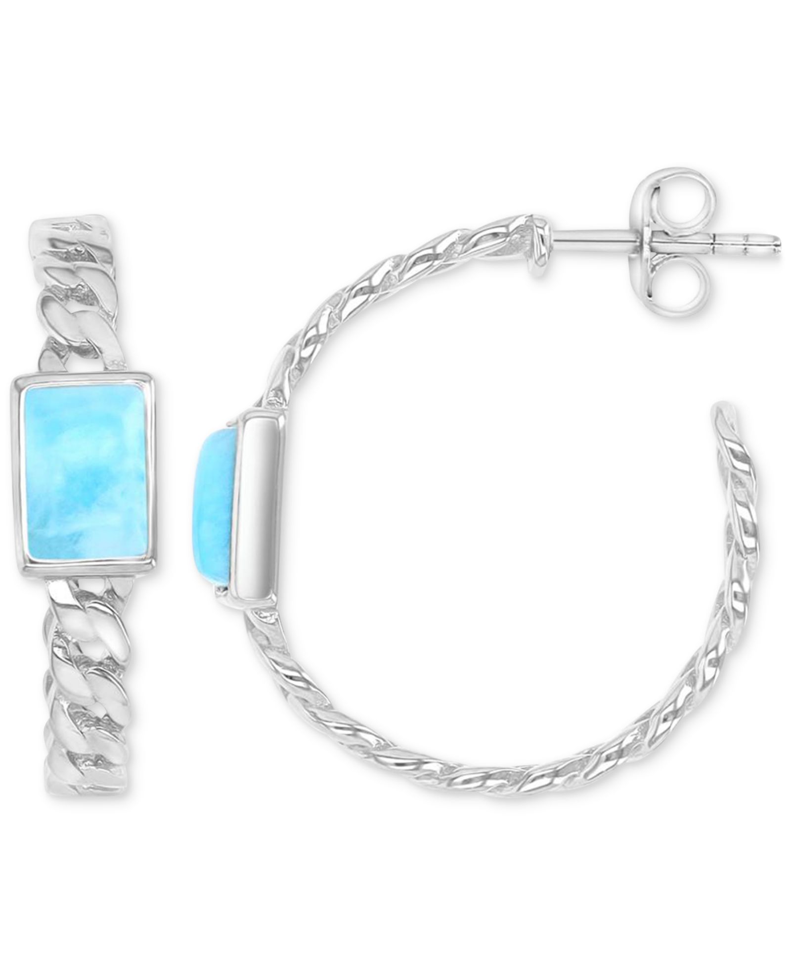 Серьги Macy's Opal (5 ct. t.w.) из стерлингового серебра