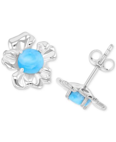 Серьги с опалом (3.6 ct. t.w.) из стерлингового серебра