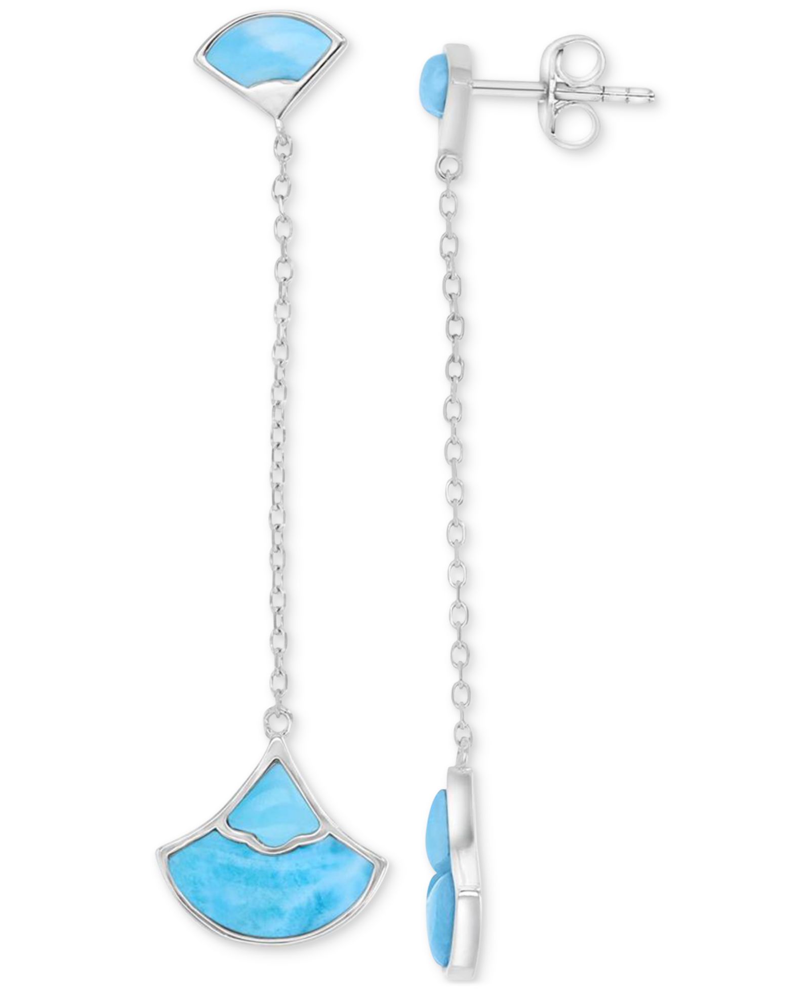 Macy's серьги из опала (2 карата суммарно) в стерлинговом серебре