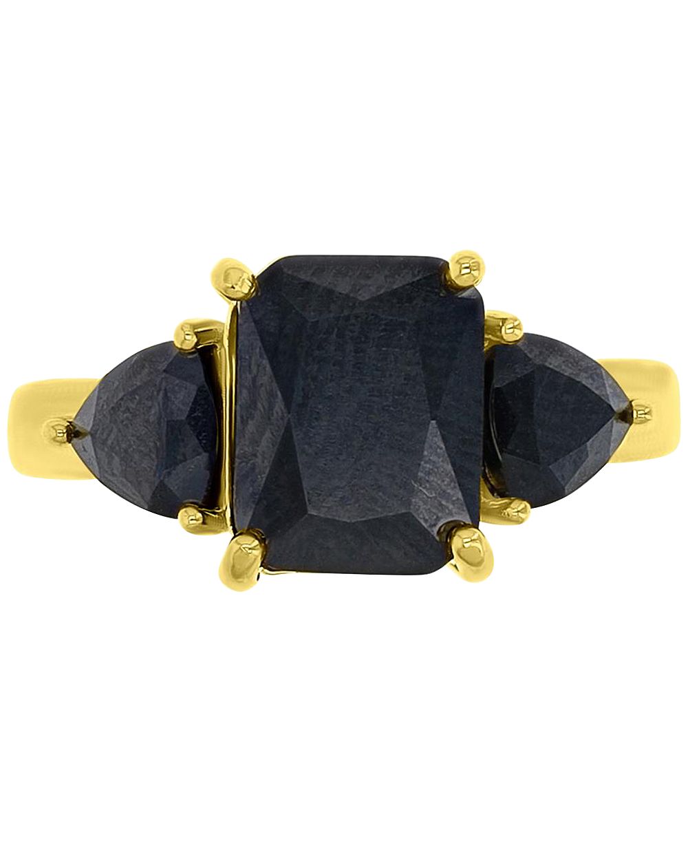 Кольцо Macy's с черным шпинелем (3.82 ct.t.w.) из стерлингового серебра