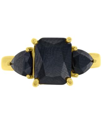 Кольцо Macy's с черным шпинелем (3.82 ct.t.w.) из стерлингового серебра