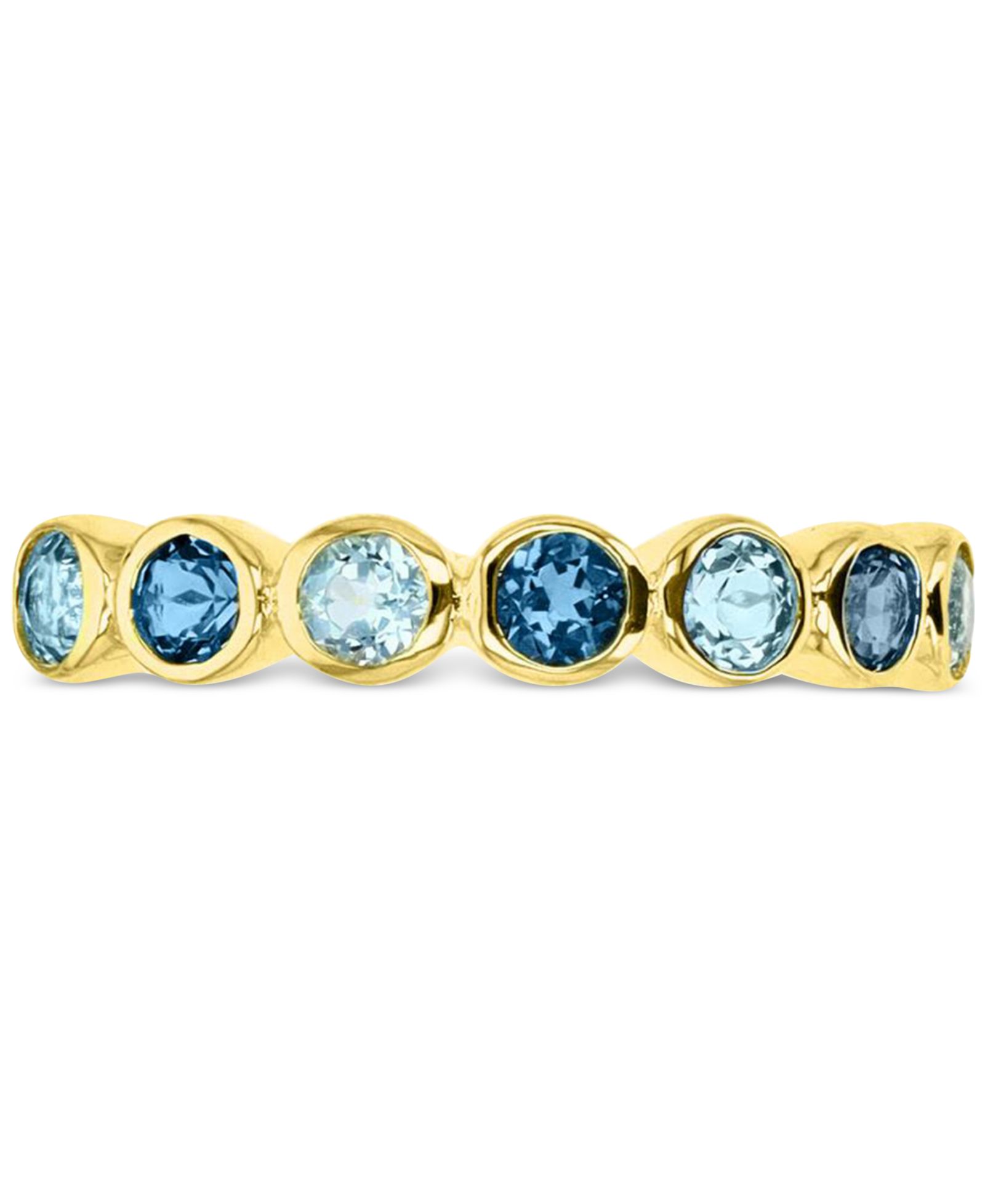 Lab-Created Blue Sapphire Stack Ring (1-1/2 ct. t.w.) in 14k Gold-Plated Sterling Silver