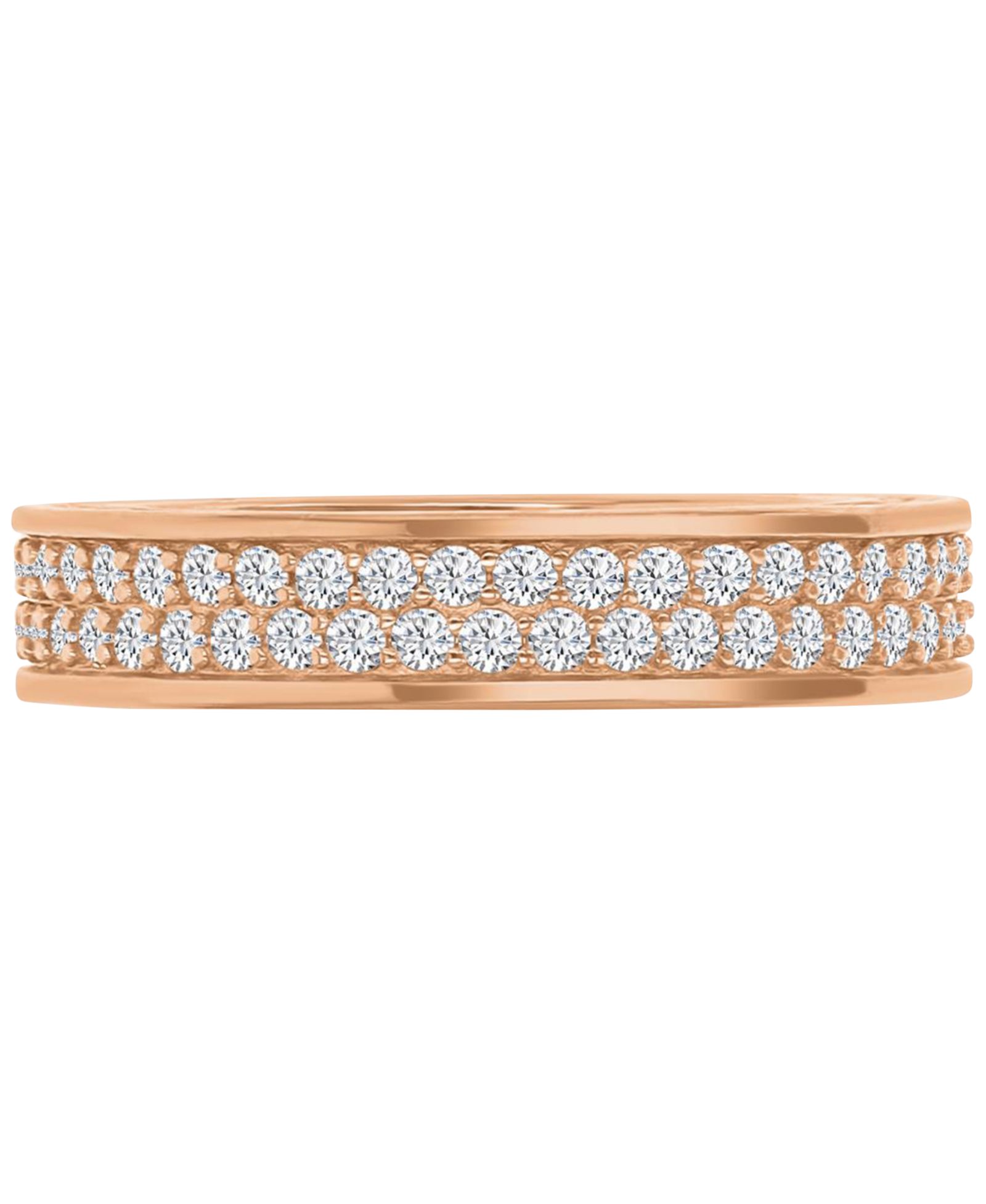Кольцо Cubic Zirconia Eternity 1-7/8 ct. t.w. в 14k Rose Gold-Plated Sterling Silver