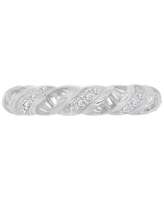 Macy's Кольцо Eternity с кубическим цирконием в серебре