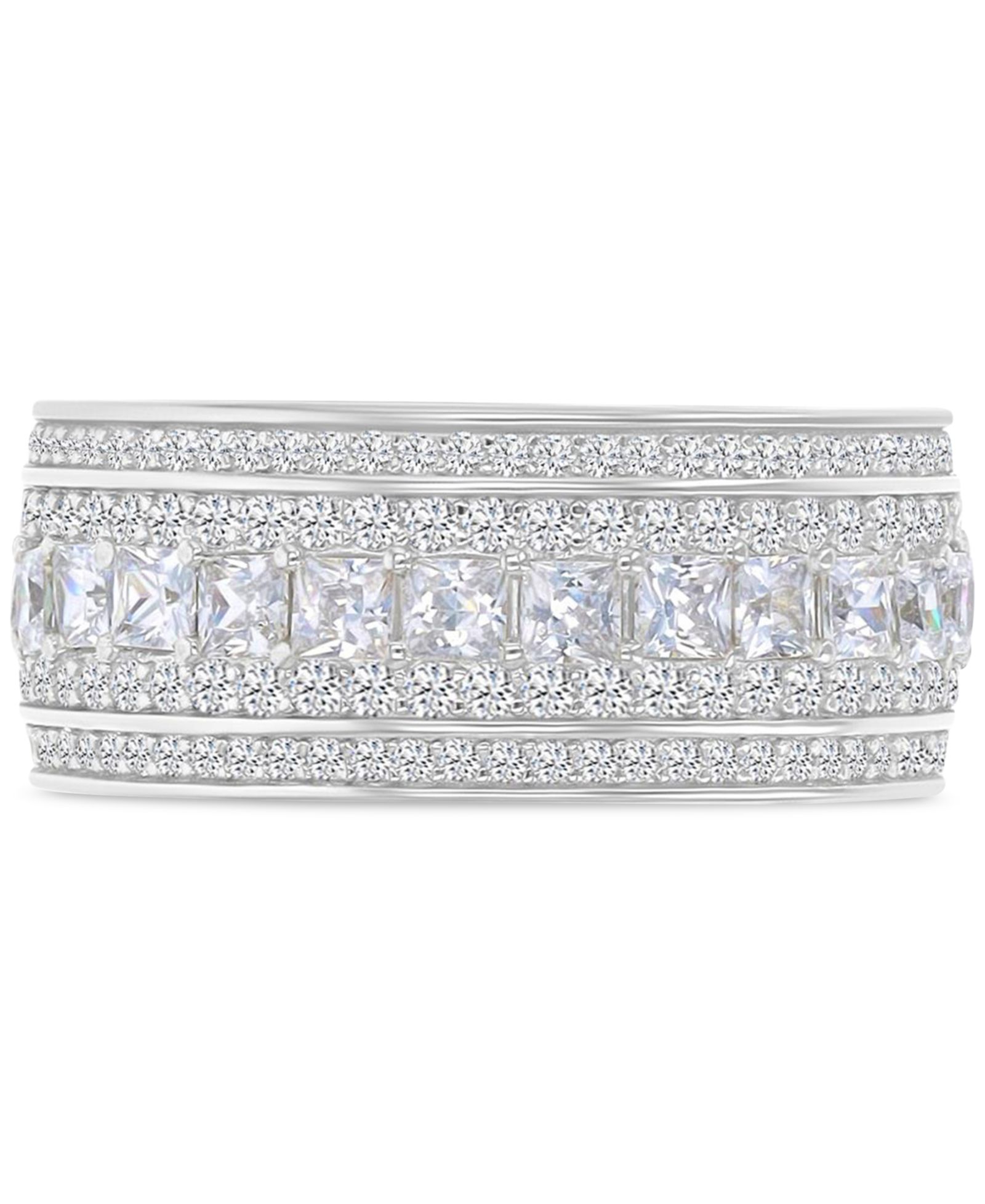 Mixed Cubic Zirconia Band Ring (6-3/4 ct. t.w.) in Sterling Silver