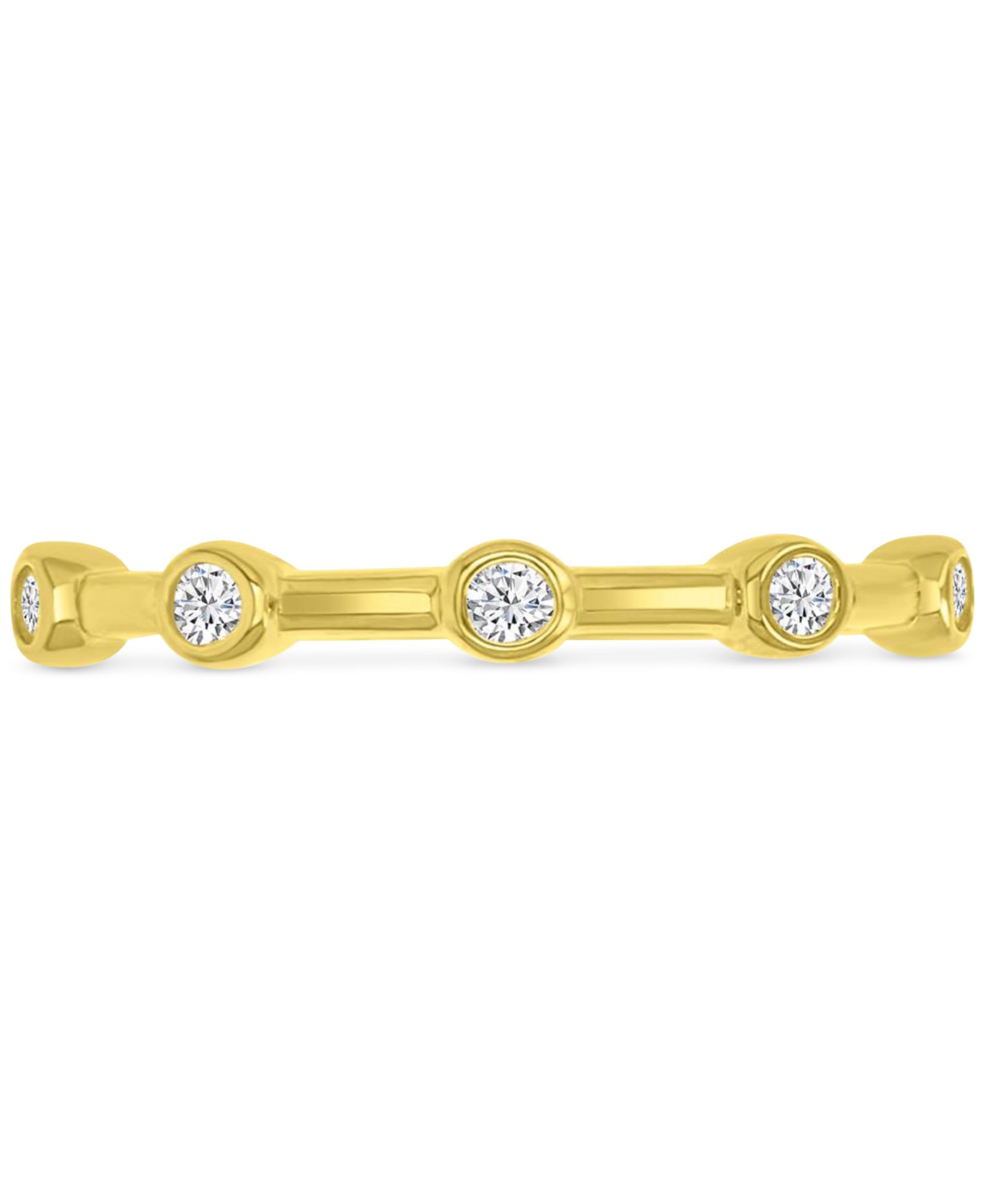 Cubic Zirconia Accent Ring (1/3 ct. t.w.) in 14k Gold over Sterling Silver