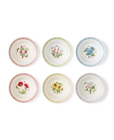 Portmeirion Botanic Garden Meadow Assorted Cereal Bowls, Set of 6
