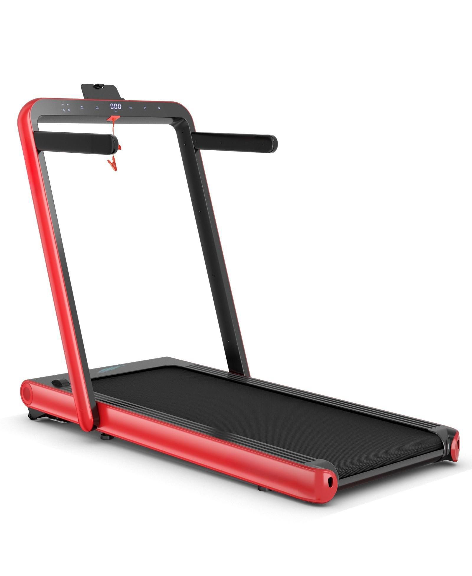 4.75HP 2-in-1 Folding Treadmill with Remote, App Control, Bluetooth Speaker and Flashing Workout Lights