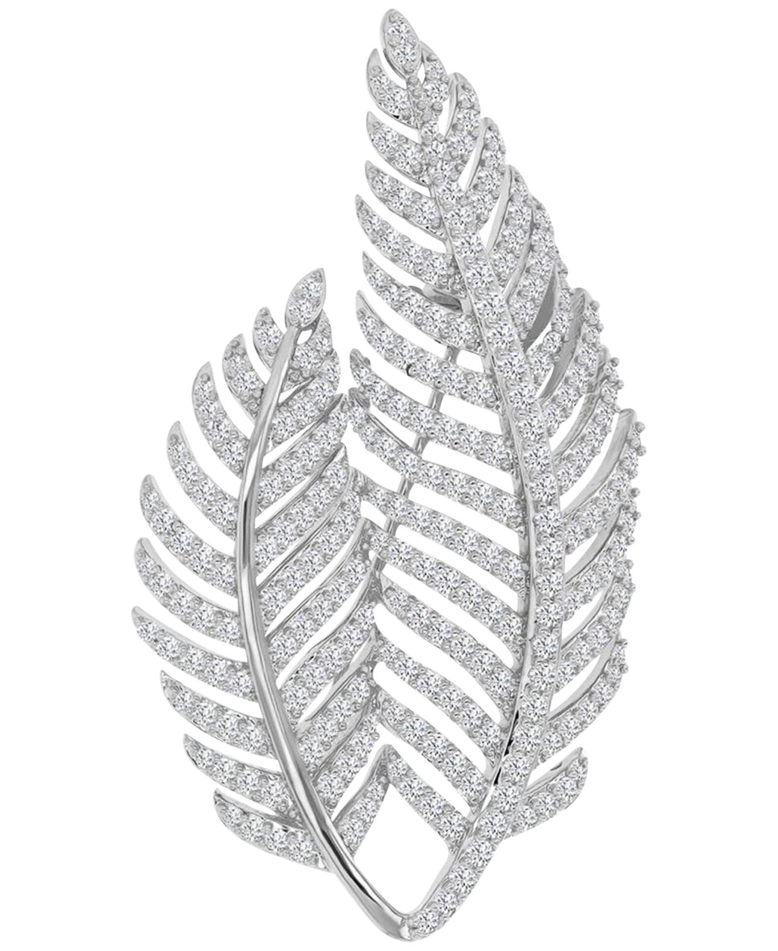 Macy's брошь-значок Cubic Zirconia Palm Branch Pin