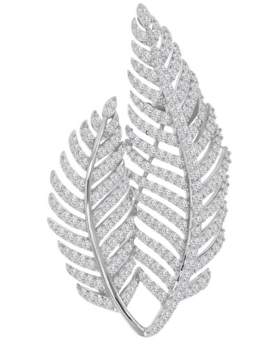 Macy's брошь-значок Cubic Zirconia Palm Branch Pin