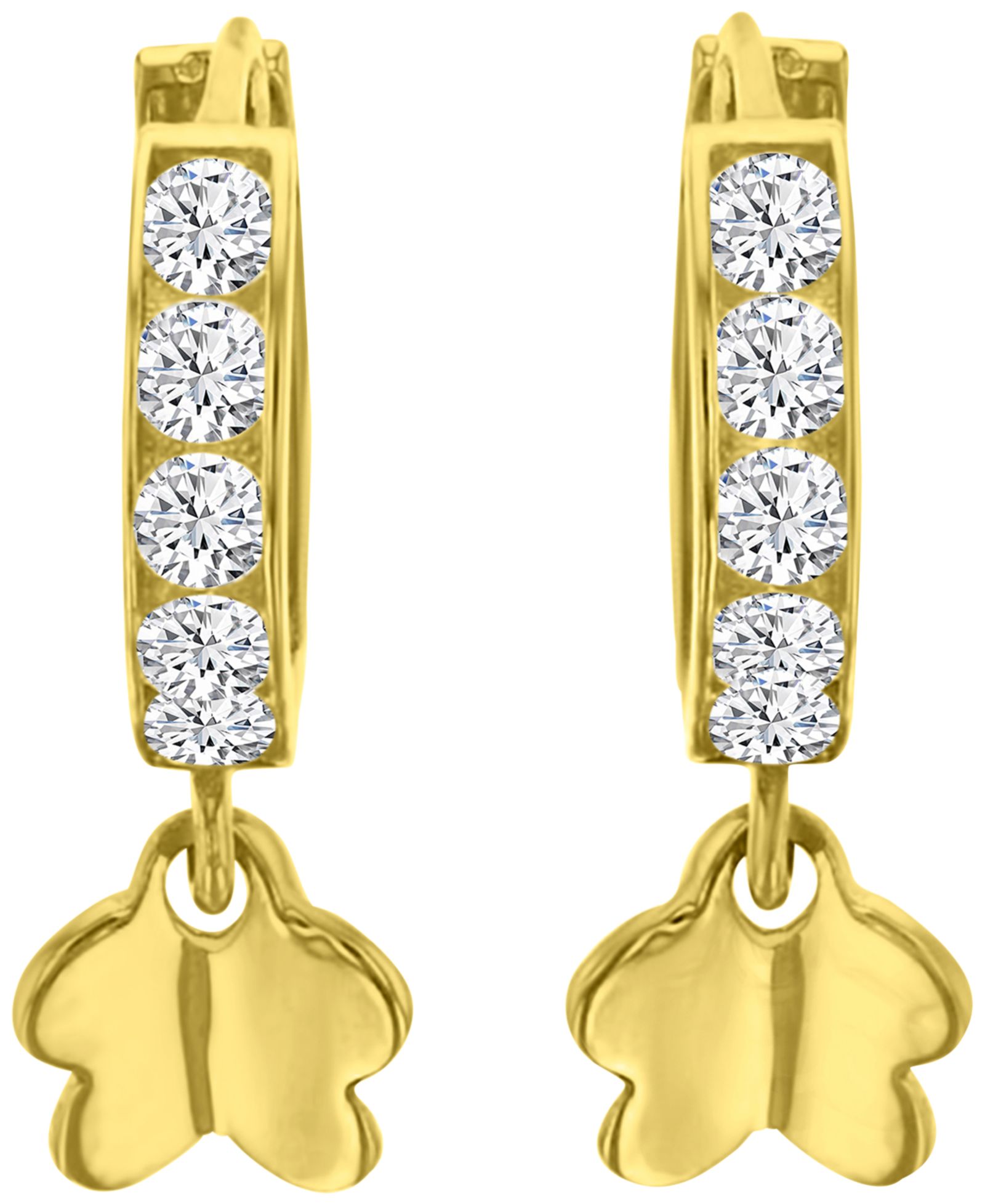 Серьги-кольца Macy's Cubic Zirconia Butterfly Baby Huggie