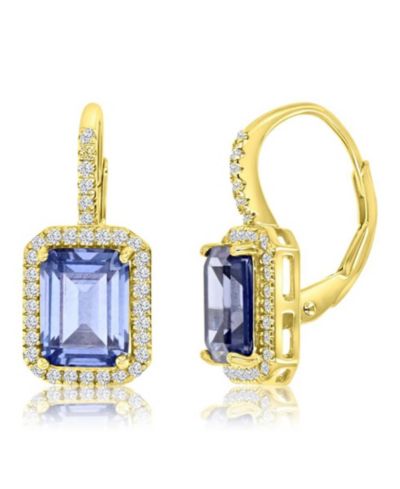 Серьги с кубическим цирконием в золоте 14k и стерлинговом серебре