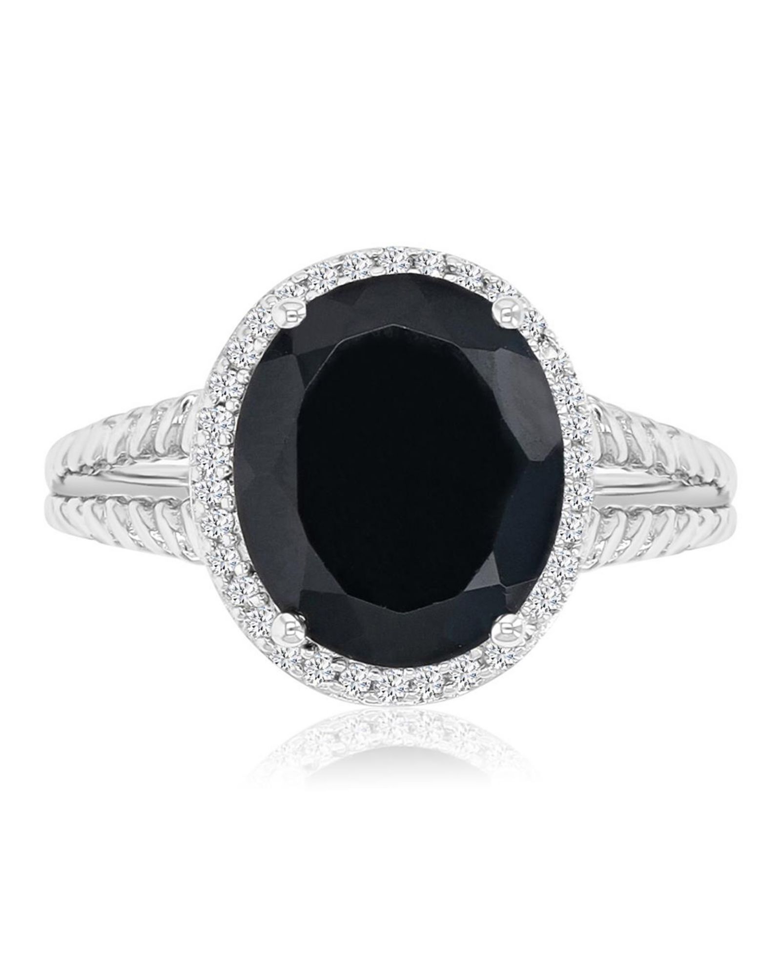 Кольцо Macy's Onyx и Sapphire