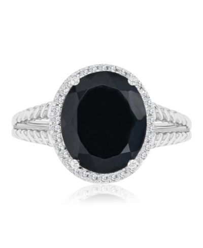 Кольцо Macy's Onyx и Sapphire